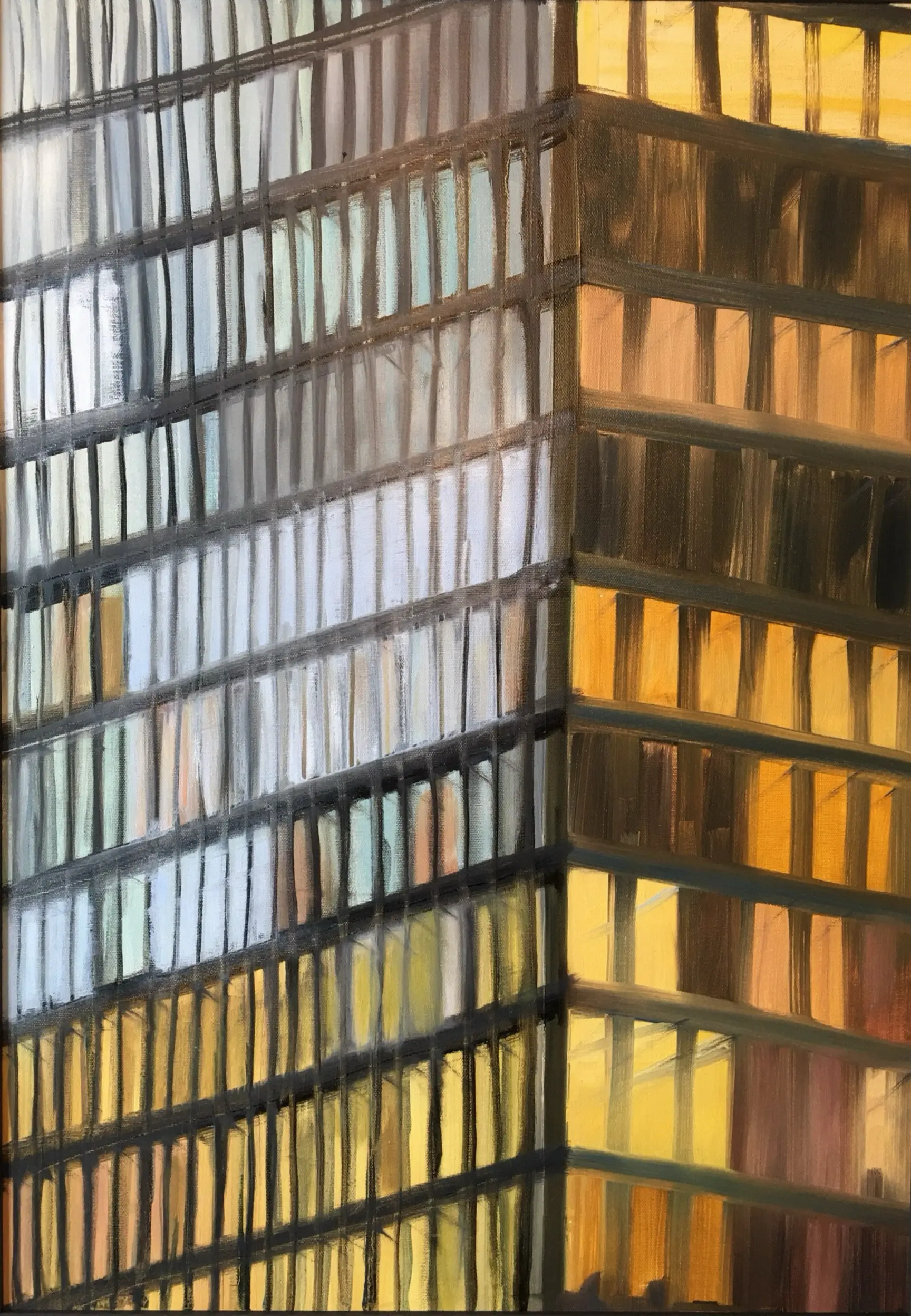 Building II oil painting by Britta Hedberg, 50x70 cm