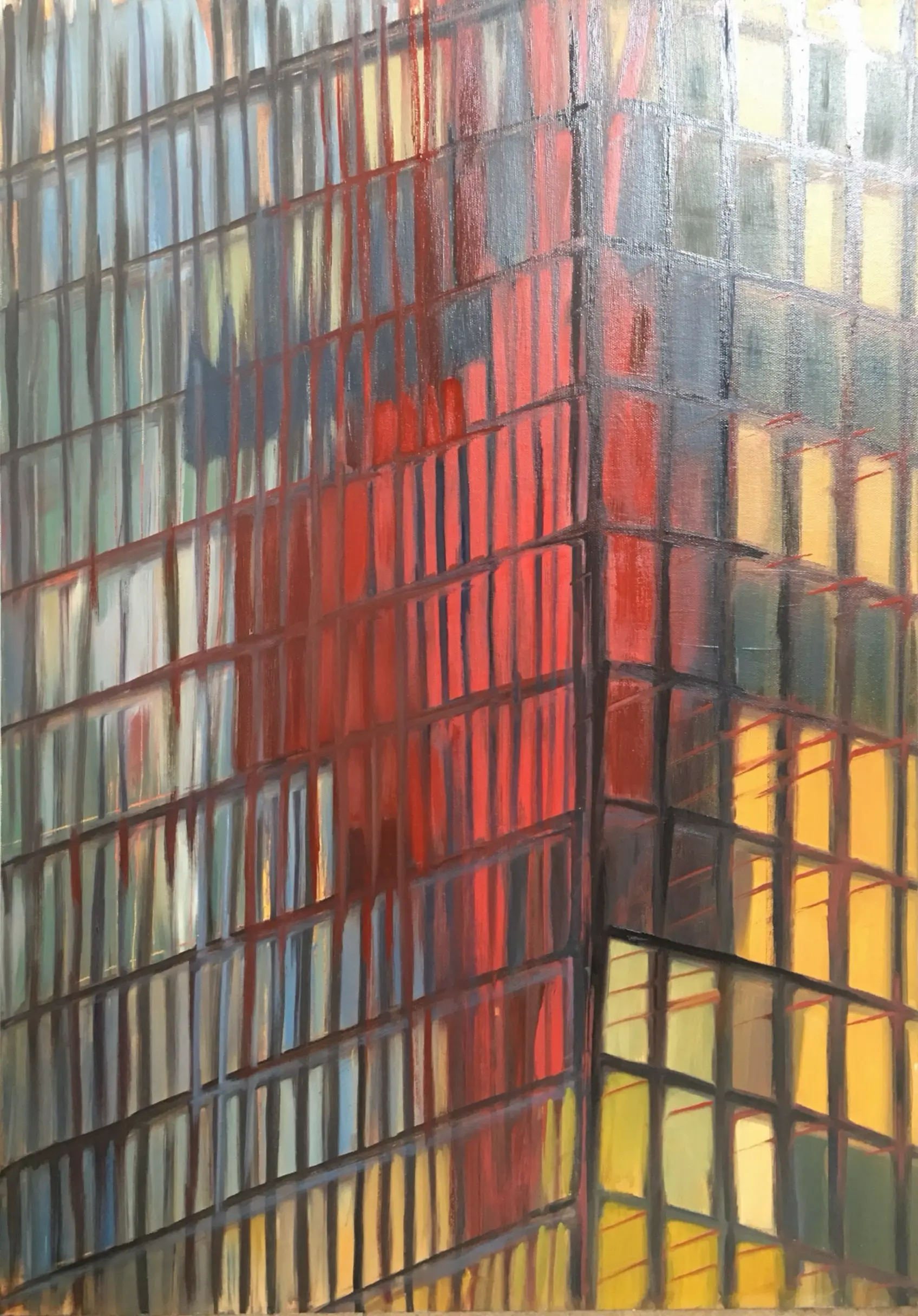 Building & heart IV oil painting by Britta Hedberg