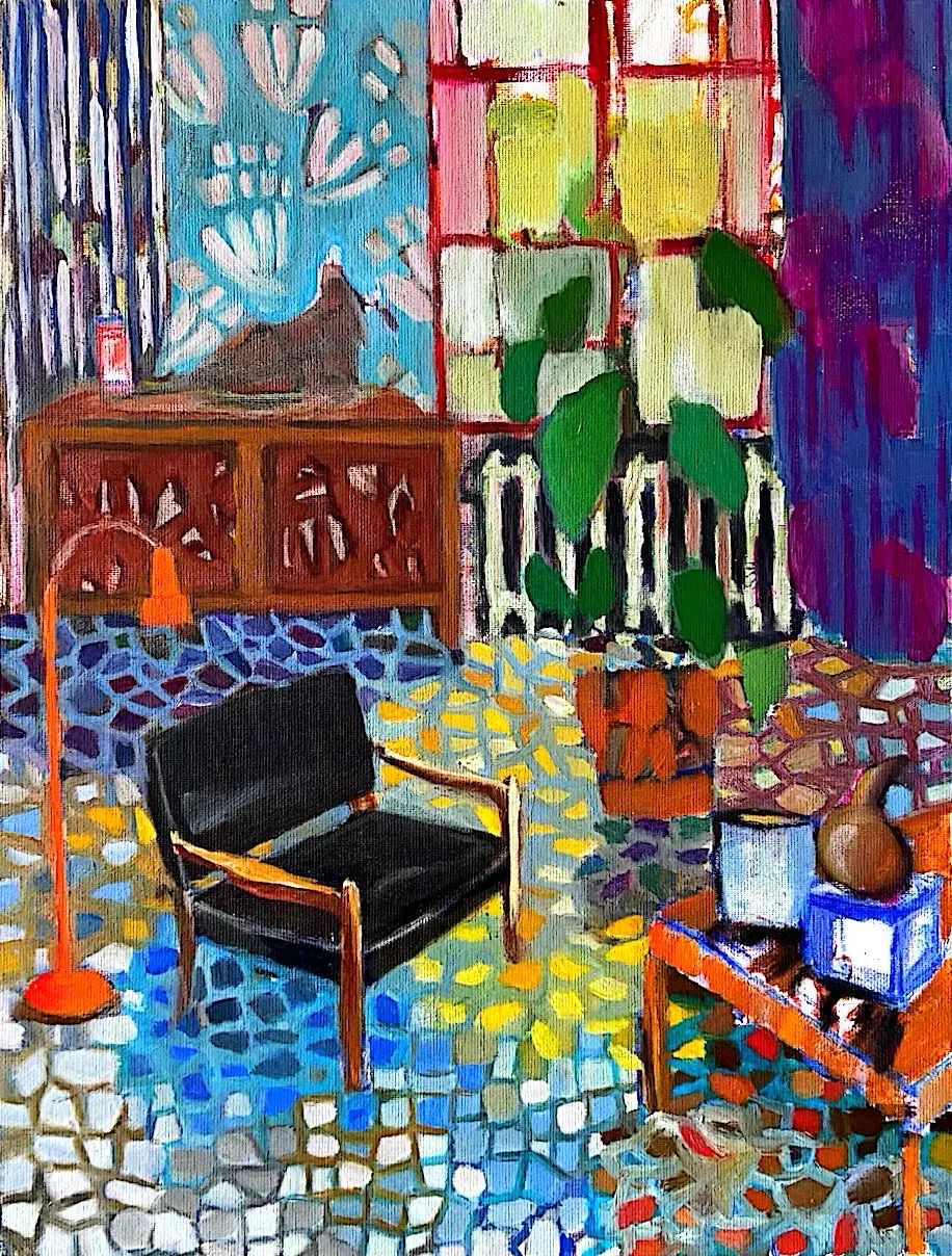 Underbara morgon oil painting by Britta Hedberg, 27x35 cm